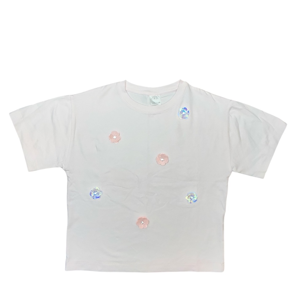 Zara Flower T-Shirt Size 9-10